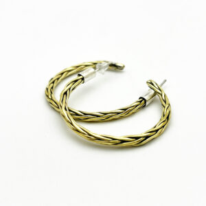 Boucles d’oreilles artisanales tressées – Collection Trames précieuses